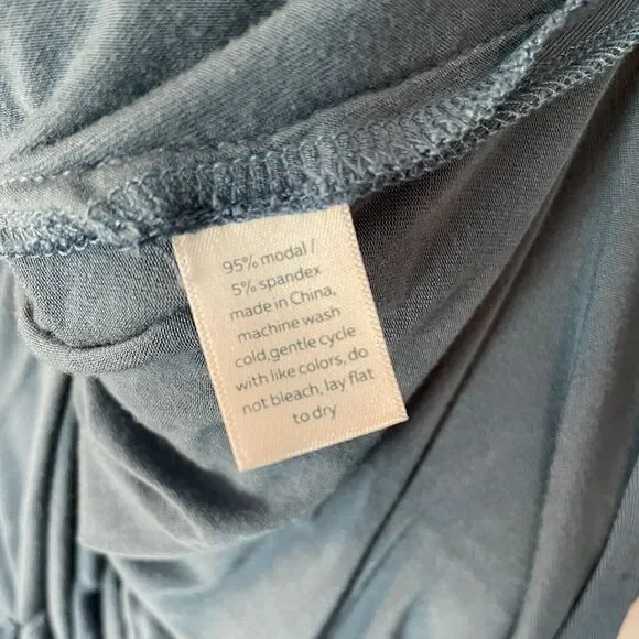 LAKE Pajamas Nightgown XS Oversized Maxi Sleep Blue Soft Comfy Lightweight EUC - Picture 11 of 14